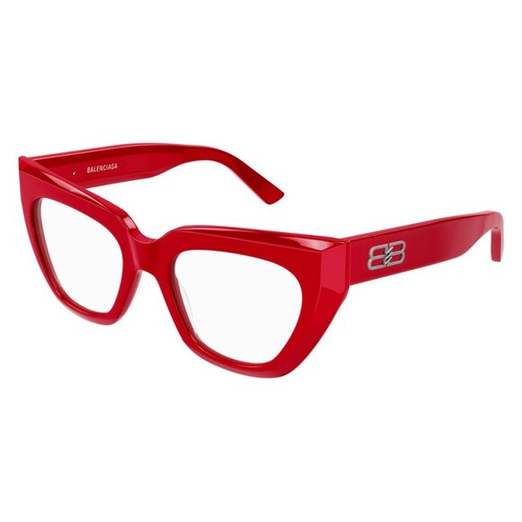NEW BB0238O 003 BALENCIAGA RED WOMEN CAT EYE EYEGLASSES - Picture 1 of 3